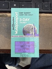 Super Rare Epcot Opening Week Ticket Walt Disney World Wdw Second Day Ever !!!