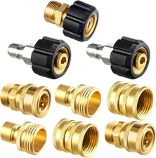 Pressure Washer Adapter Set, Quick Disconnect Kit, M22 Swivel to 3/8'' NEW