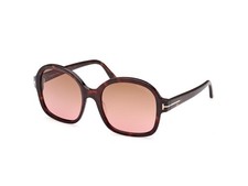 NEW TOM FORD FT1034 52F DARK HAVANA/BROWN TO PEACH GRADIENT AUTHENTIC SUNGLASSES