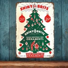 Vintage Shiny Brite Frameless Waterproof Tin Metal Signs Home Décor 8x12