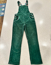 Mini Boden Girls Green Corduroy Cotton Overall One-Piece Pockets 9-10Y