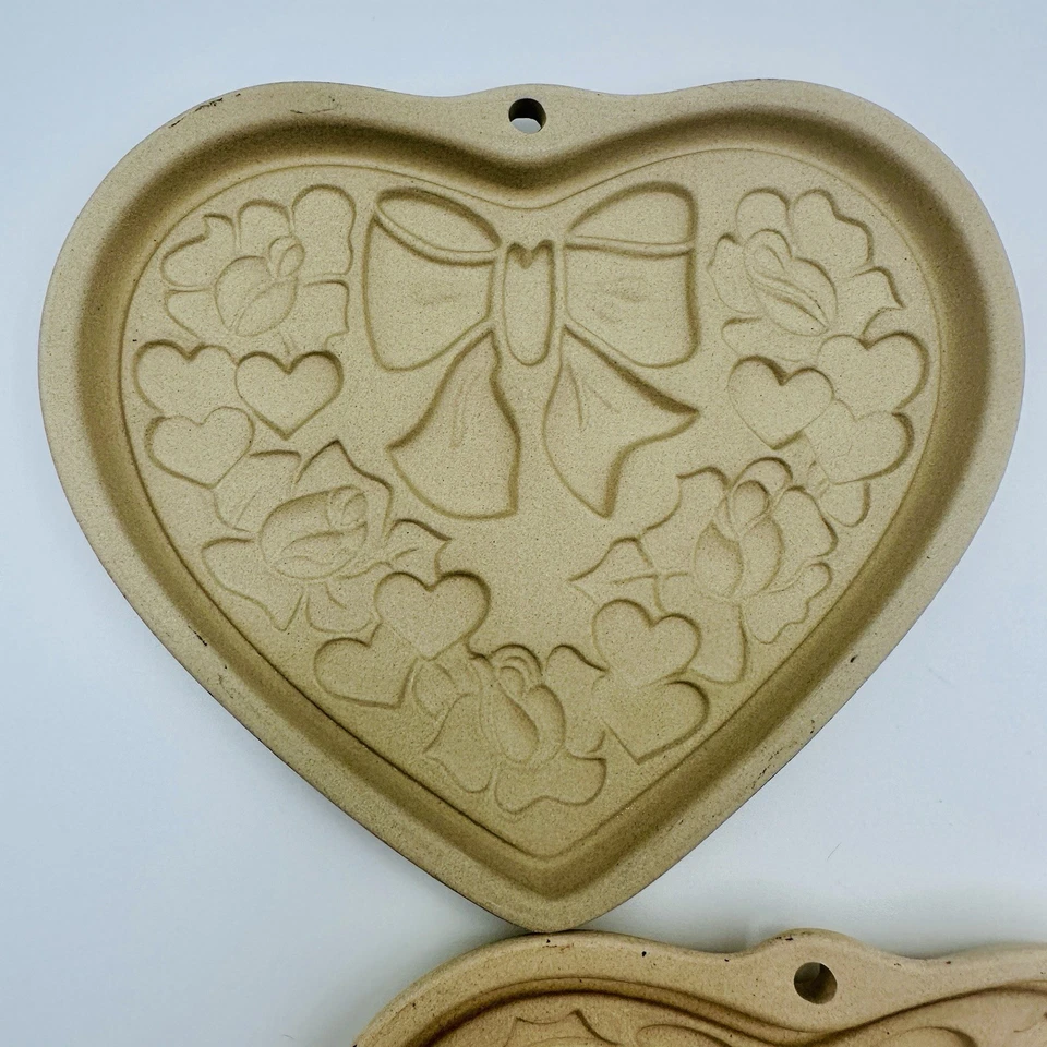 Vtg 2003 Pampered Chef Set Of 3 SEASONS OF THE HEART Mold Press Cookie Candy USA - Image 4 of 4