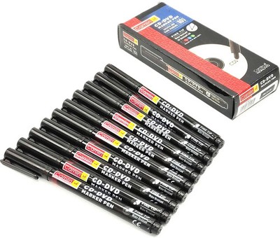 10 Marker Pen Camlin CD-DVD BLUE Marker Pen -Water & UV Resistant -FREE SHIPPING