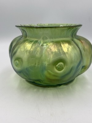 Antique Loetz Creta Rusticana Iridescent Art Glass Vase Bohemian Austria | c1900