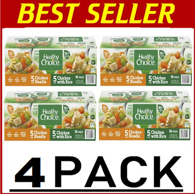 4 PACK - Healthy Choice Soup Variety Pack (15 oz, 10 PACK Each)~ Total 40 Cans