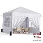 10x10 Pop Up Canopy with Sidewalls, Instant Portable Canopy Tent with Carry
