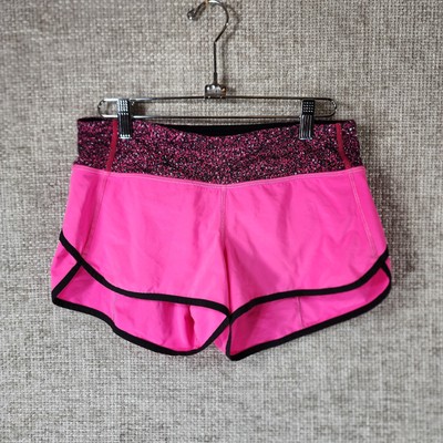 Lululemon Run Speed Up Shorts Womens 4 Hot Pink 4-Way Stretch Vented Nice