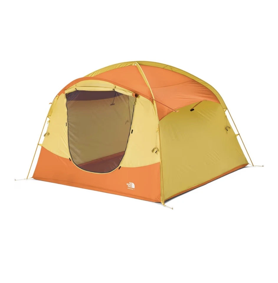 Tienda The North Face Sequoia 4, estilo # NF0A87BSY04, color amarillo limo/óxido del desierto Foto 2 de 4