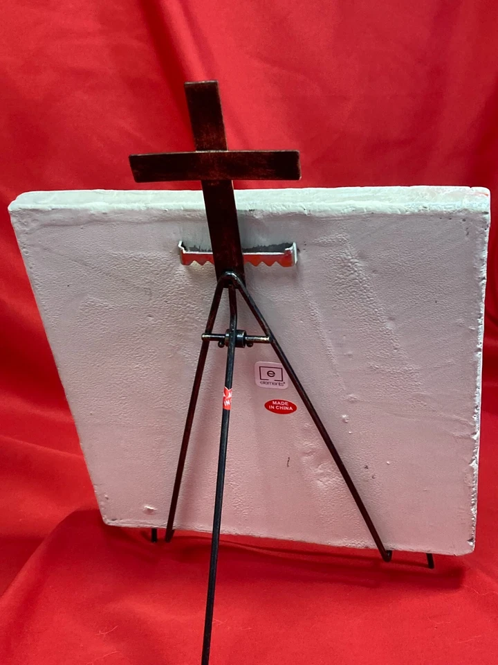 Placa de amigo vintage sobre soporte con cruz o montaje en pared decoración de arte de cerámica 7,75" Foto 4 de 4