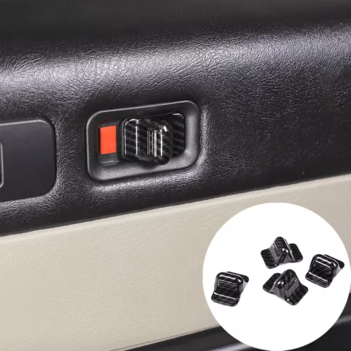 ABS Carbon Fiber Interior Center Console Trim Cover Set Fits Hummer H2 2003-2007 - Picture 6 of 30