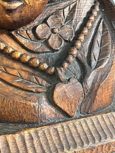 Haitian Artist Roger Francois 1960's Large 20" Wood Carving of Mother & Child - Picture 9 of 17