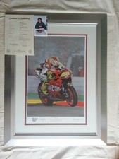 Valentino Rossi Flower Power Signed Limited Edition Print Ray Goldsbrough 2004