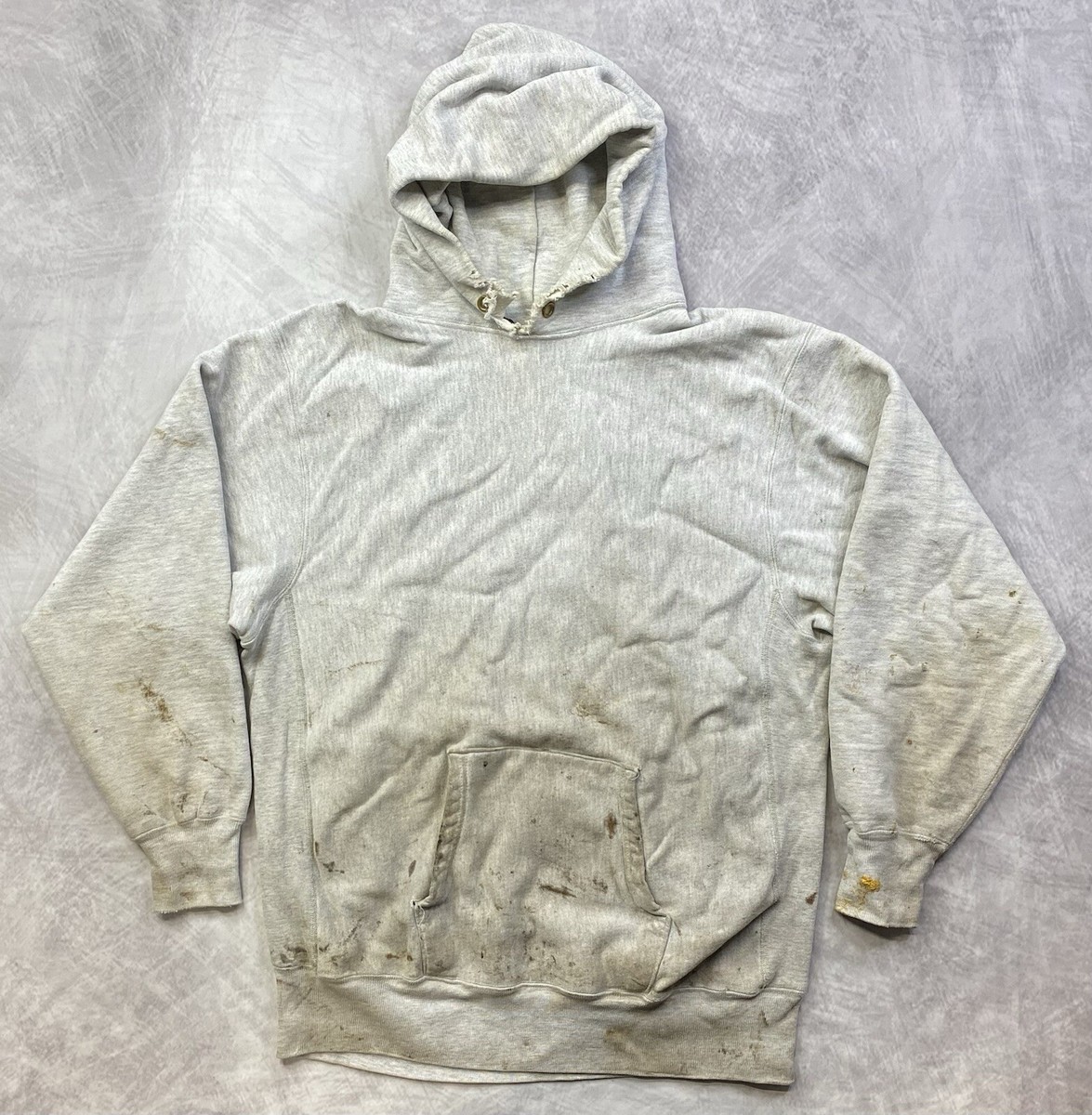 Vintage Lands End By Champion Hoodie Size M/L Trashed Vintage Lands End By Champion Hoodie Size M/L Trashed