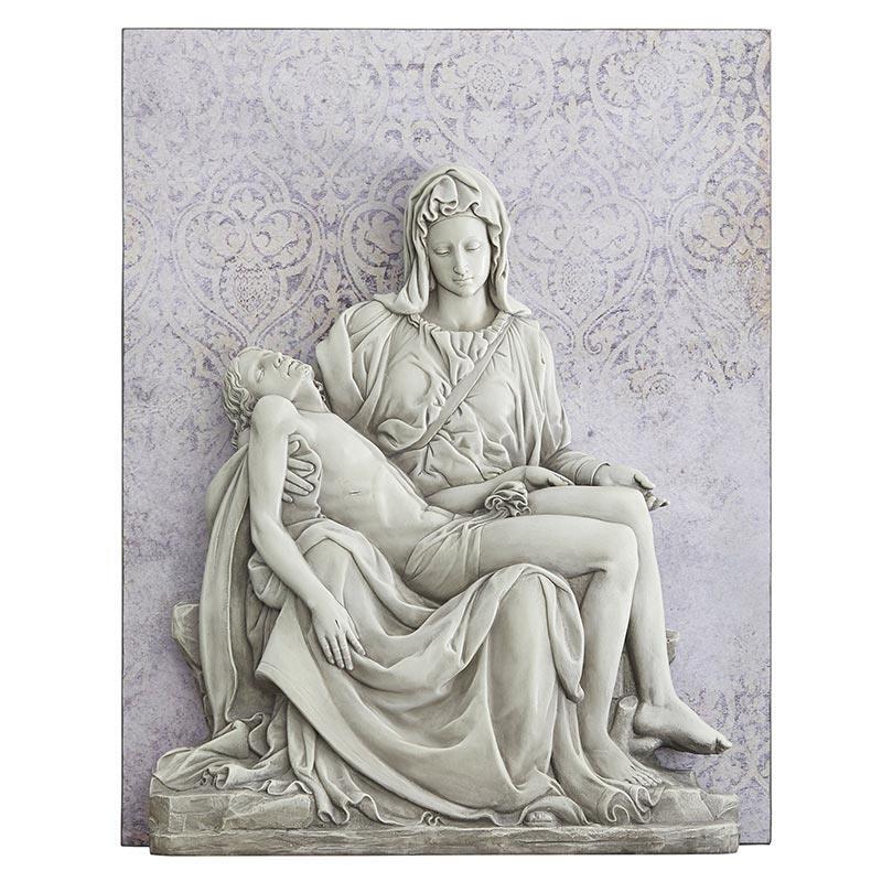 Pieta Resin Garden Wall Plaque Pieta Wall Statue Virgin Mary and Jesus Gift