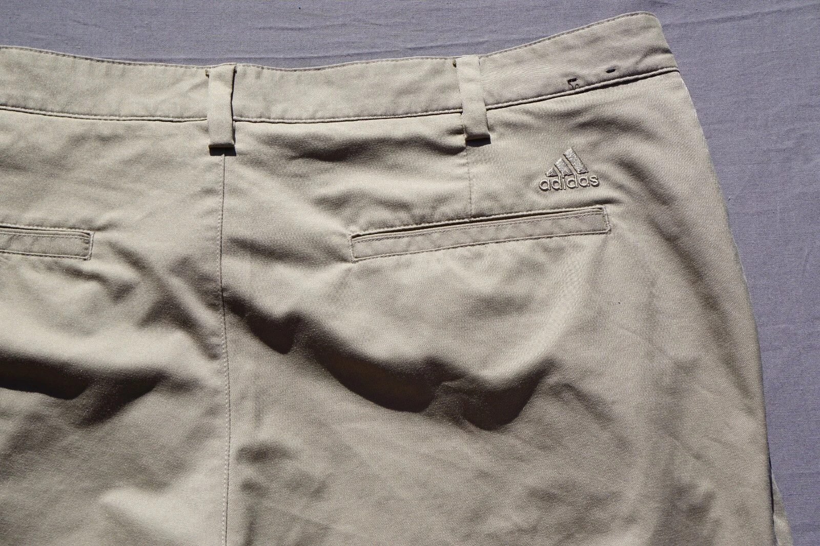 Adidas Lightweight Flat Front Casual Golf Pants. Beige, Men's Size 38X30. EUC!!