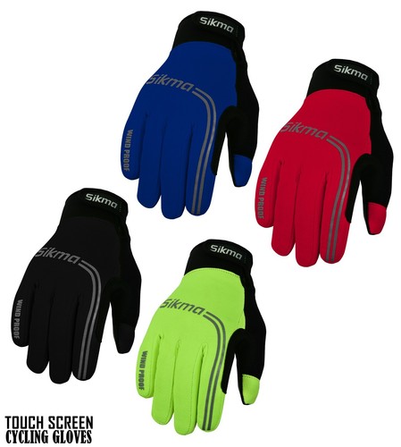 Sikma Touch Screen Cycling Gloves Men Women Full Finger Anti Slip Winter Sports