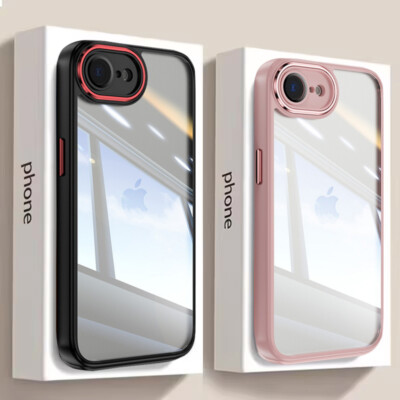 Hülle für iPhone 16e 16 15 14 13 12 Pro Max Handy Schutz Hybrid TPU Bumper Case