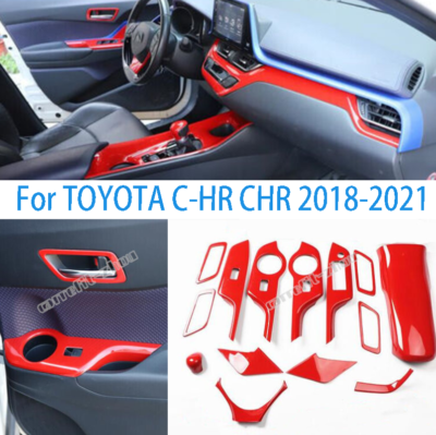 For TOYOTA C-HR CHR 2018-2021 RED ABS Interior Accessories Frame