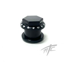 BLACK CONTRAST DIAMOND CUT HEX EXHAUST PLUG 12-22 KAWASAKI NINJA ZX-14R