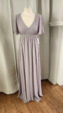 Show Me Your Mumu Emily Empire Maxi Gown Dress Dove Grey Size XS NWT