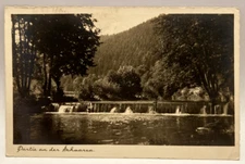 RPPC Partie an der Schwarza, Germany, Vintage Real Photo Postcard
