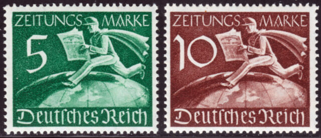 Deutsches Reich Z 738/39 ** Zeitungsbote kpl. postfrisch