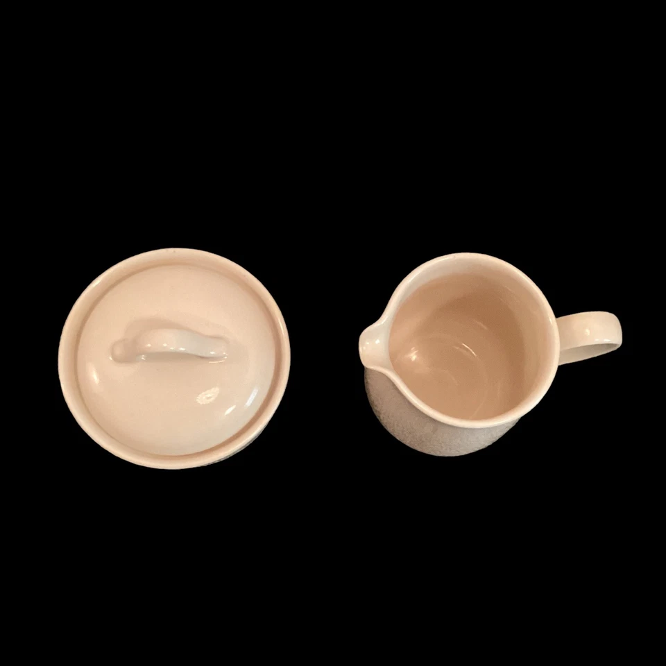 Vtg Corning Ware WHITE Cream and Sugar w/lid Farmhouse 81-TY H9 and 81-TY F0 - Image 2 of 4