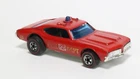 HOT WHEELS REDLINE CHIEF'S SPECIAL IN RED (WITH LIGHT ON ROOF)