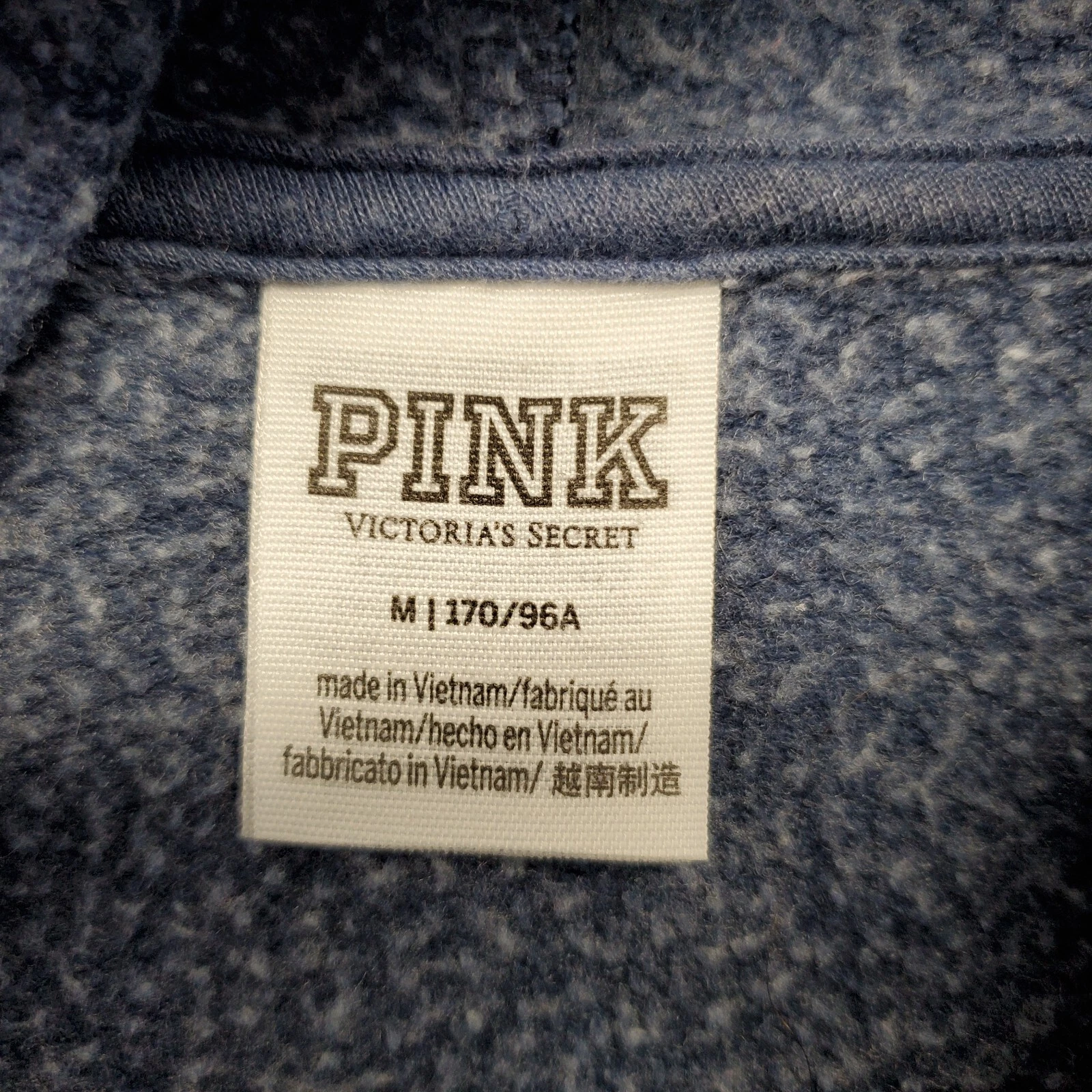 UNDERCOVER Felpa ROSA Victoria's Secret con cappuccio donna media multi tie dye manica lunga coulisse