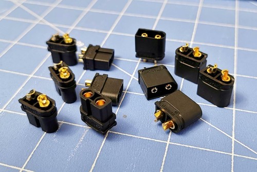 5 pairs AMASS XT60U XT60 Upgrade Plug Connector With 3.5mm Gold Plated 30A RC - Picture 5 of 9