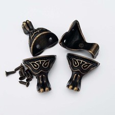 4pcs Jewelry Chest Music Box Wood Case Decor Feet Leg Corner Protector Support