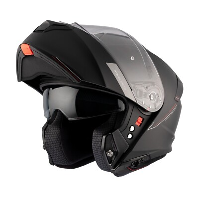 MT Flip Front Motorradhelm GENESIS SV Matt Schwarz Modular Motorrad Klapphelm