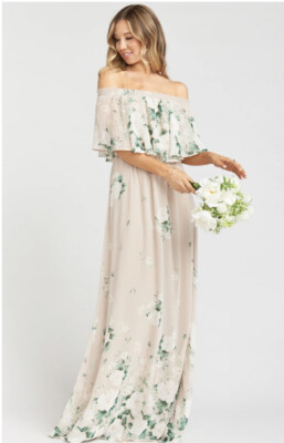 knee length dresses for ladies Show Me Your Mumu Hacienda Maxi Dress in Mama Blues main image 0