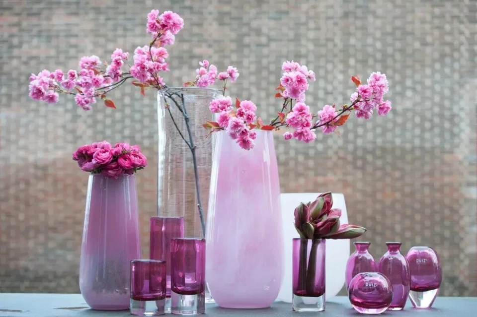 ANGEBOT Dutz Vase BARREL, Farbe ALTROSA, dickes Glas, Windlicht verschied Größen - Bild 2 von 3