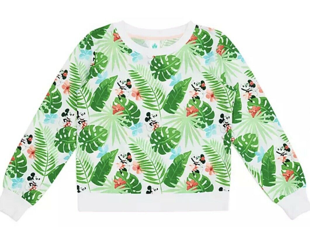 Disney Store Mickey and Minnie Tropical Hideaway Long Sleeve ladies Top Adults M