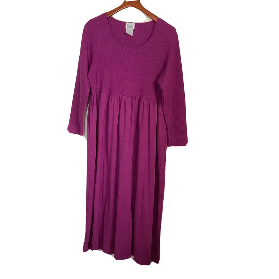 Только необходимости платье средний лаванды фиолетовый 2 кармана пуловер макси скромный - Изображение 2 из 4