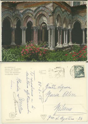 MONREALE -PALERMO - CLOISTER OF THE BENEDICTS POSTCARD
