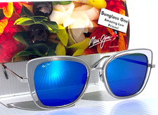 NEW Maui Jim VIOLET LAKE Transparent POLARIZED Maui Blue Lens Sunglass B843-11