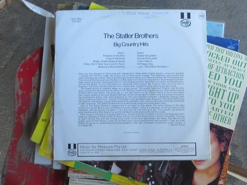 2 X The STatler brothers Big Country Hits,DO YOU LOVE ME TONIGHT RECORDS EXCELLE - Picture 3 of 3
