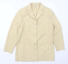 Focus Womens Beige Jacket Size 12 Button