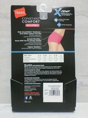 Hanes Women's 3 Pack Constant Comfort Microfiber Boyshort Assorted Size  TSKW for sale online