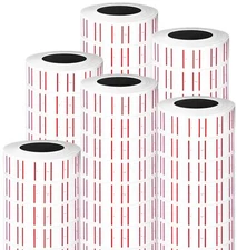 15000 Pcs 30 Rolls Price Machine Labels Paper, White Pricemarker Label Sticke...