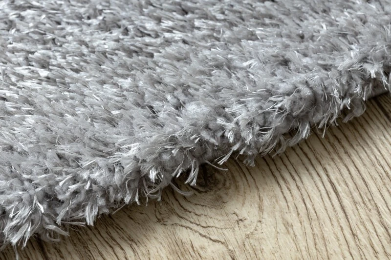 Amazing Modern Rug shaggy "FLUFFY" 5cm, soft, single-colour, SILVER High Quality - Image 4 of 4
