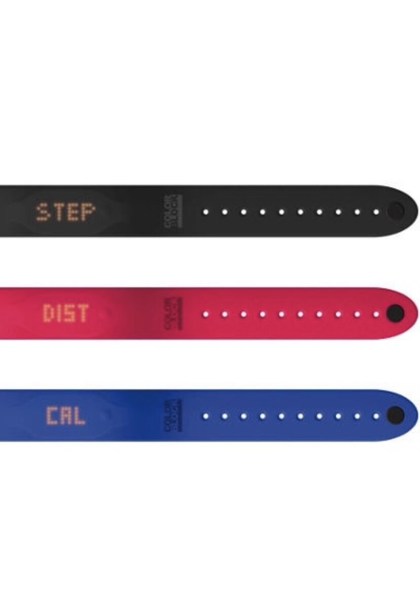 Color Blocks Smart Band Bracelet Watch Connects Bluetooth Active