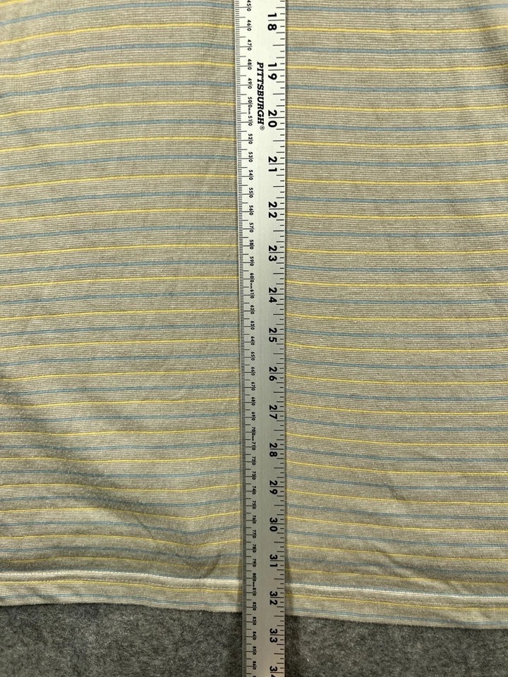 Camisa Polo Steve & Barrys Para Hombre XL X Grande Beige Rayas Trabajo Golf Manga Corta Foto 3 de 4