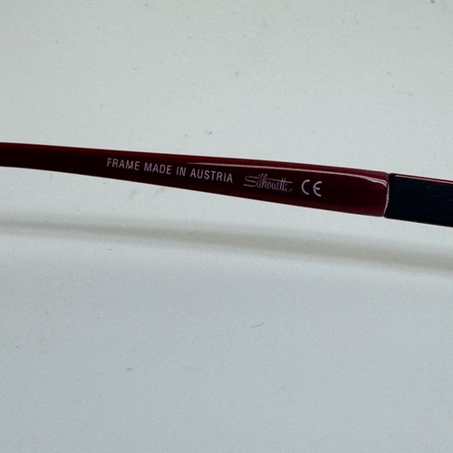 SILHOUETTE 7779 40 6053 17-140 Eyeglasses Frames Rimless Red H14737 - Picture 5 of 7