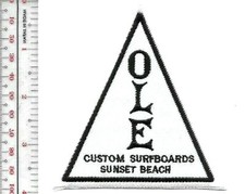 Surfing California OLE Custom Surfboards Sunset Beach, CA Patch NO TARIFF