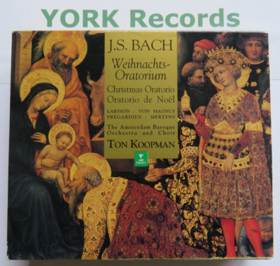 J S BACH - Christmas Oratorio KOOPMAN / LARSSON / VON MAGNUS - Ex 2 CD Set Erato