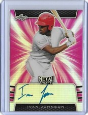 2019 Leaf Metal Draft IVAN JOHNSON Pink Prismatic Auto RC /20 Reds
