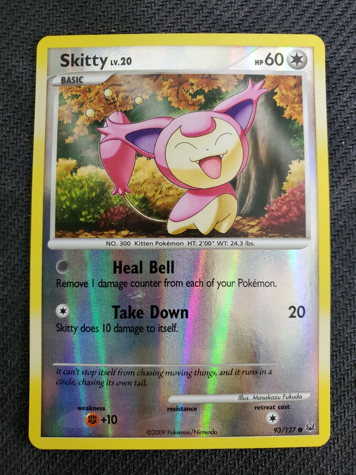 Skitty 93/127 Platinum Reverse Holo Common Light Play LP Pokemon DNA GAMES